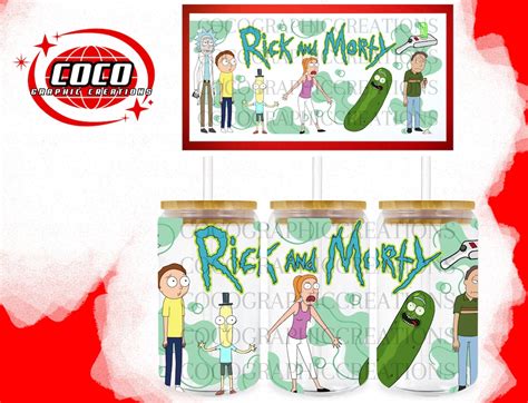 Rick And Morty Png Libbey Cup Wrap Etsy