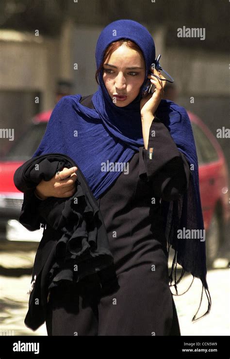 Aug 16 2004 Kabul Afghanistan A Afghan Woman Talks On Her Cell