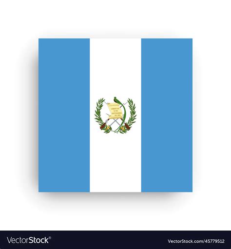 Square Flag Of Guatemala Royalty Free Vector Image