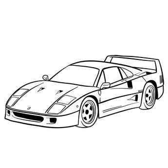 How To Draw Ferrari F Sketchok Easy Drawing Guides Ferrari