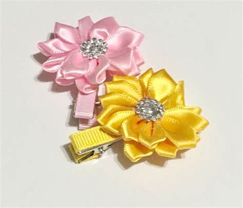 Yellow And Pink Hair Clips Pink Hair Clips Pink Hair Hair Clips