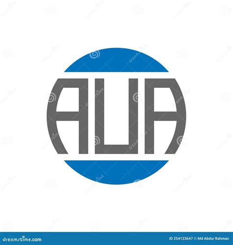 Aua Letter Logo Design On White Background Aua Creative Initials