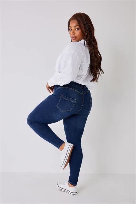 Plus Size Indigo Blue Skinny Stretch Ava Jeans Yours Clothing