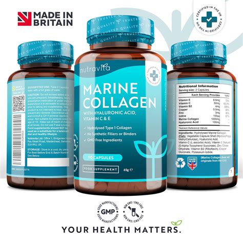 Marine Collagen 1000mg Enhanced With Hyaluronic Acid 100mg 90 Super