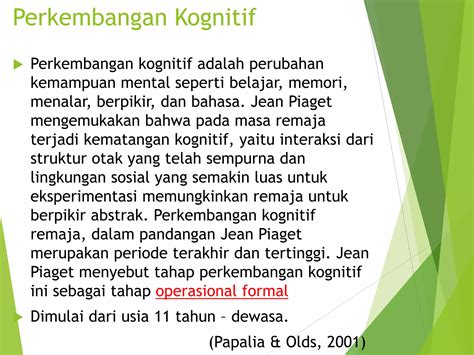 4 Perkembangan Kognitif Remaja PPT