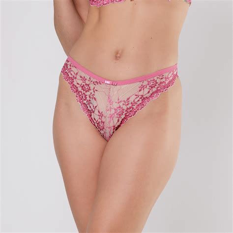 Calcinha De Renda Nude e Rosa Suspiro Íntimo