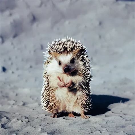 High Quality Photo Of Hedgehog In Astronaut Costume On Stable