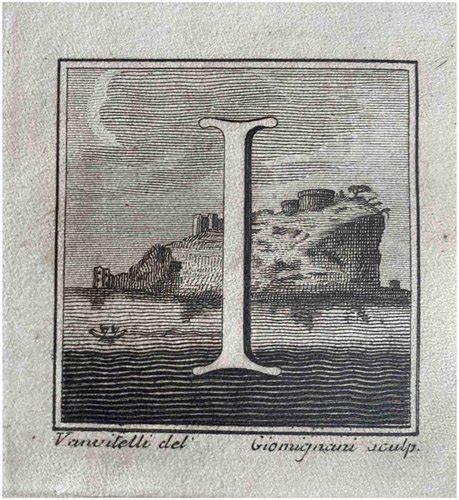 Unknown Antiquities Of Herculaneum Letter I Etching 18th Century