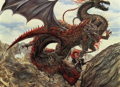 Intricate Painting Of Salma Hayek Fighting A Dragon By Stable