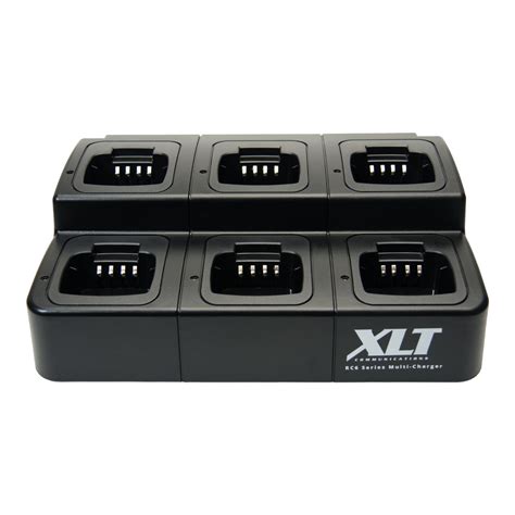 XLT 6 Unit Multi Charger For Motorola CP100d CP185 Radios