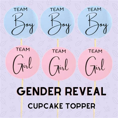 Team Boy Or Girl Gender Reveal Cupcake Topper Shopee Philippines