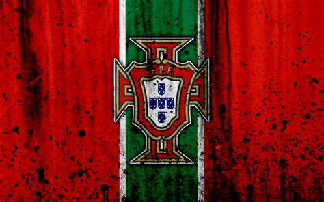 Download wallpapers Portugal national football team, 4k, logo, grunge ...