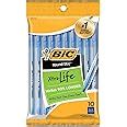 BIC Round Stic Ball Pens Stick Blue Medium Point 10 Pack Amazon Ca