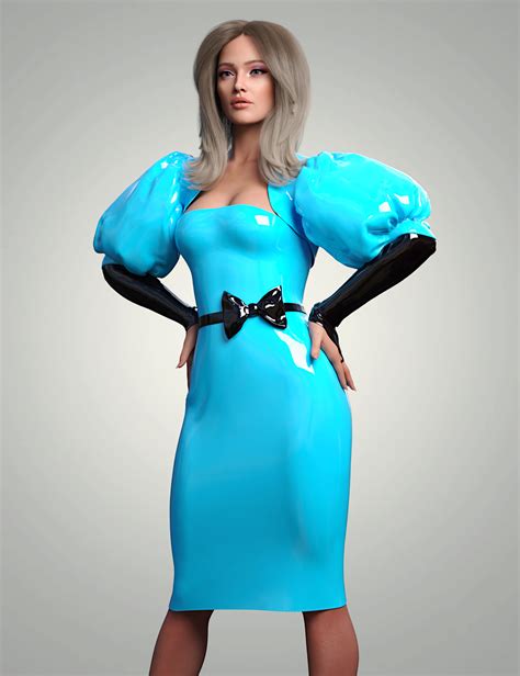 Dforce Latex Bow Outfit For Genesis Daz D