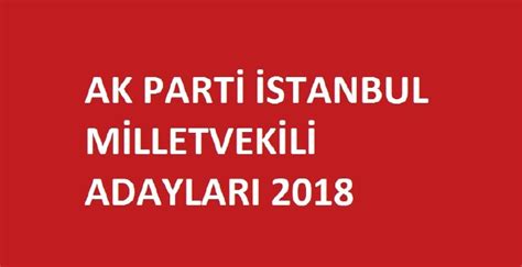 AK Parti İstanbul milletvekili adayları 24 Haziran seçimleri