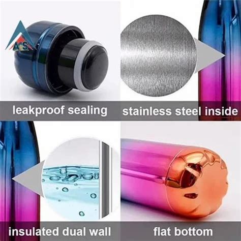 Standard Multicolor Stainless Steel Hot Cold Water Bottle 750ml Vacuum Seal Cap At Rs 265