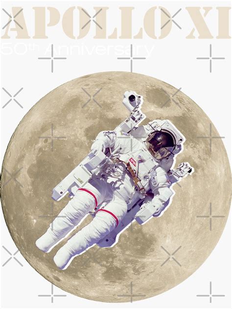 Apollo 11 Moon Landing 50th Anniversary Moon Space Astronaut Sticker