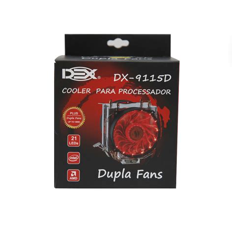 Cooler P Cpu Universal Intel Amd Duplo Fan Verm Dx 9115d Dex Blue