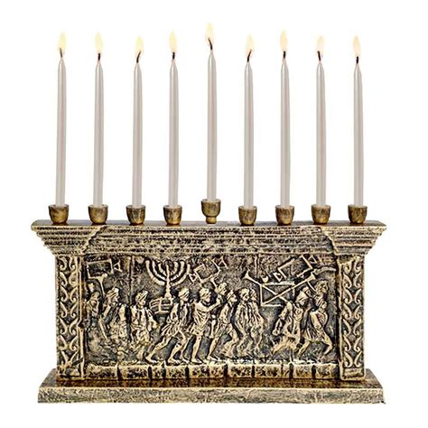 Collectible Arch Of Hanukkah Menorah Cup Candle Menora For Chanukah