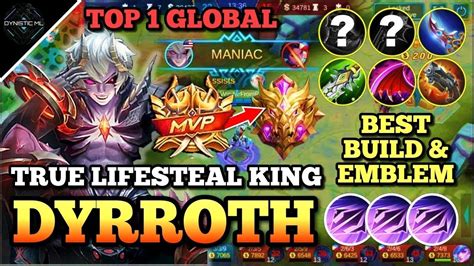 Dyrroth Best Build Dyrroth Top 1 Global 2023 Dyrroth Best Build