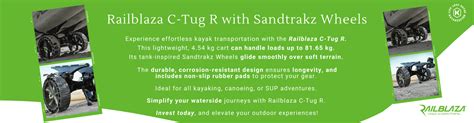 Railblaza C Tug R With Sandtrakz Wheels 249 Kayaks2fish
