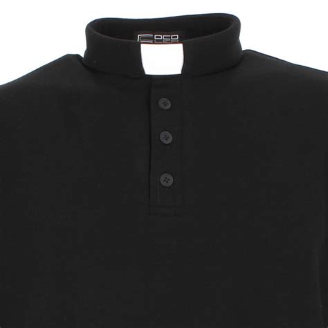 Black Fleece Cotton Clergy Polo Shirt 980018