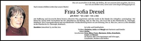 Todesanzeigen Von Sofia Drexel Todesanzeigen Vorarlberger Nachrichten