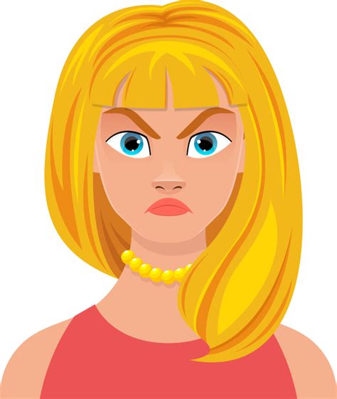 Woman Face Expression Clipart Design Illustration 9380981 Png