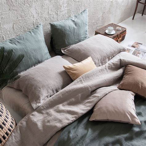 Linen sheets in Melange pure linen. Natural bed sheets. - campestre.al ...