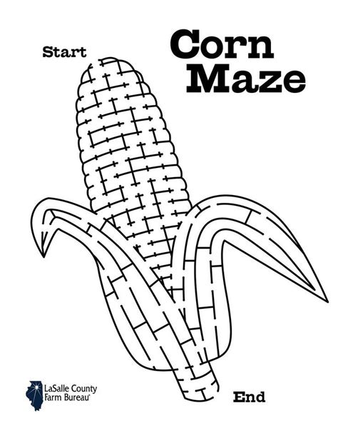 Corn Maze | Rainbow corn, Coloring pages, Corn maze