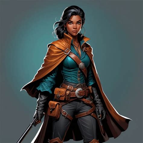 Dungeons and Dragons character art of a young female...