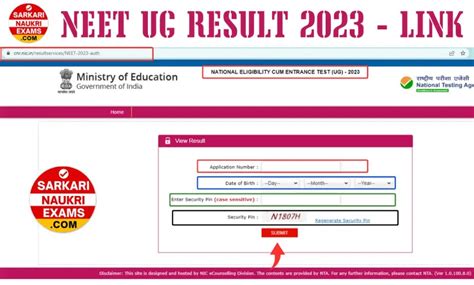 Sarkari Naukri Exams On Twitter NEET UG Result 2023 The Link Has