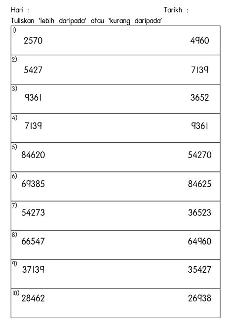 Latihan Matematik Tahun 4 Tajuk Nombor Dan Operasi Part 2 Cikgu