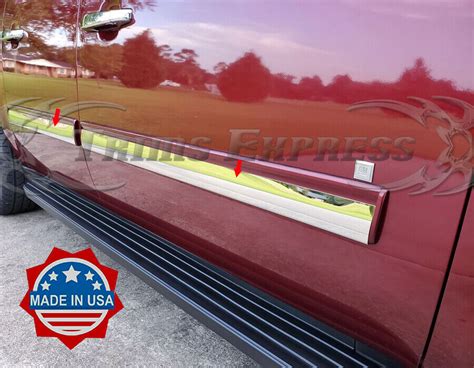 2007 2013 Gmc Sierra Crew Cab Body Side Molding Trim Overlay 34 Coverage 4pc Ebay