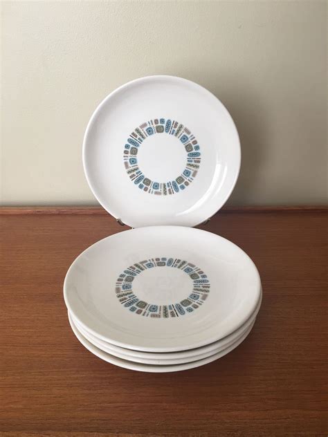 Vintage Canonsburg Temporama Salad Plates Set Of Retro Etsy