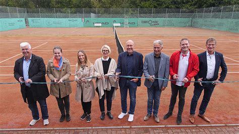 Tennis TC Künzell Dicker Turm weiht neue Ganzjahresplätze ein