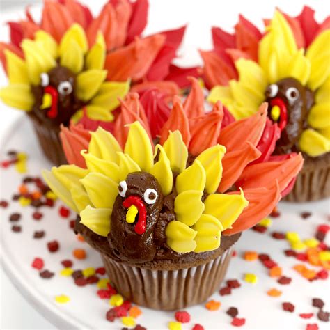 Turkey Cupcakes Filled With Caramel Pankobunny