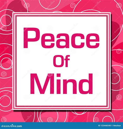 Peace Of Mind Pink Rings Square Stock Illustration Illustration Of