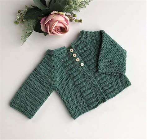 Crochet Pattern Baby Cardigan Newborn To 36 Months Etsy