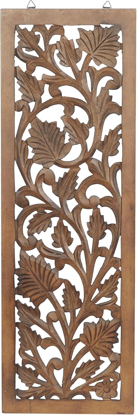 Amazon Deco 79 Wooden Floral Handmade Home Wall Decor Intricately