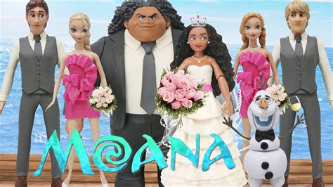 Play Doh Wedding Dress Moana And Maui Elsa Anna Hans Kristoff Olaf