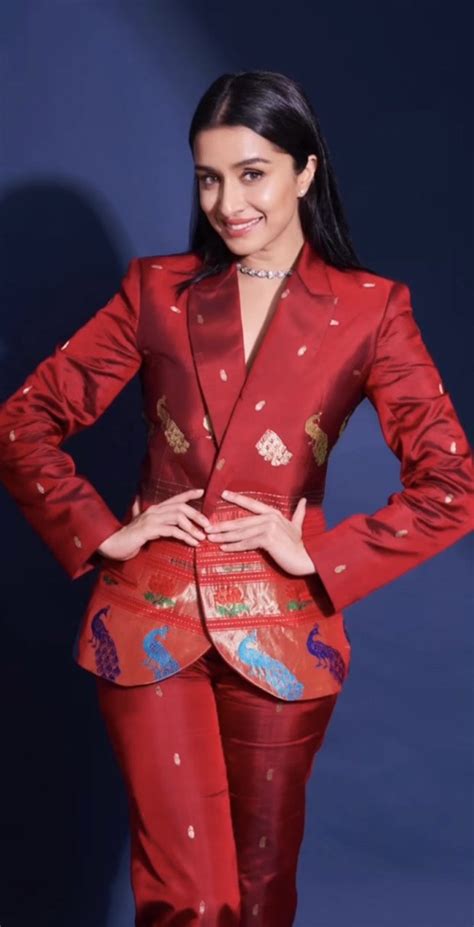 Shraddha Kapoor Exudes Elegance And Glamour In Red Paithani Pantsuit Bollywood News