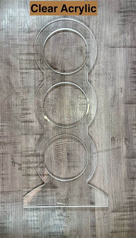 3 Bottle Wine Rack Router Template Clear Cast Acrylic Or Mdf