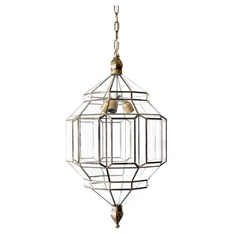 Alhambra 1A Clear Glass with Brass Patina, Granada Collection For Sale