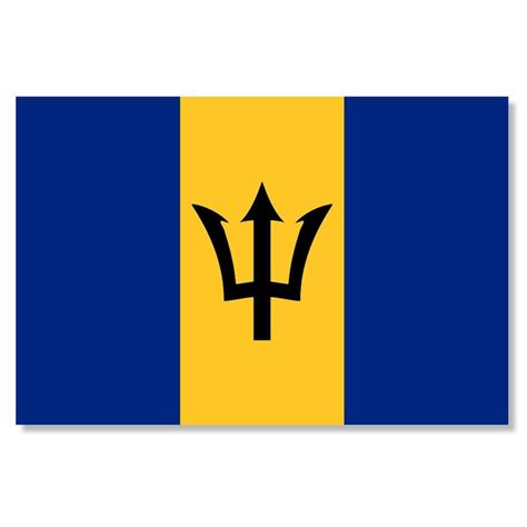 Barbados Country Caribbean Flag Sticker Car Truck Window Bumper Laptop