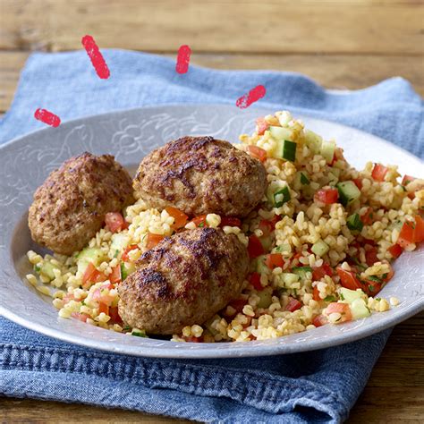 Baharat Lamb Koftas Bulgur Wheat Salad Recipe Schwartz