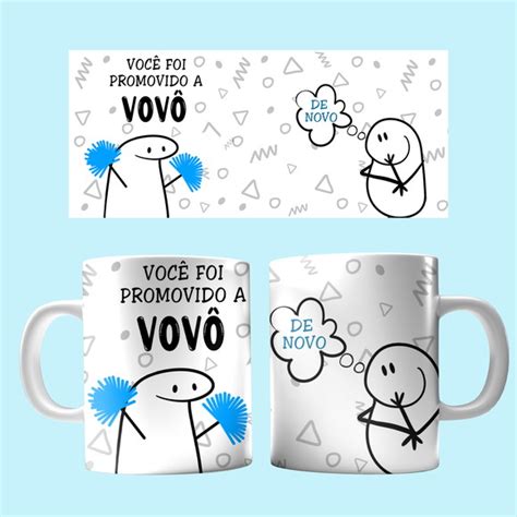 Caneca De Cerâmica Personalizada Flork Promovido A Vovô Elo7