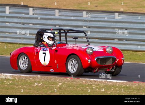 Classic Racing Austin Car Healey Sprite High Resolution Stock