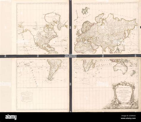 Mappe monde ou carte generale du Globe terrestre dessineé suivant les