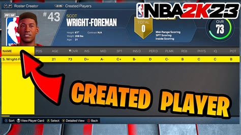 How To Put Your Created Player Into My Nba Nba 2k23 Next Gen Youtube